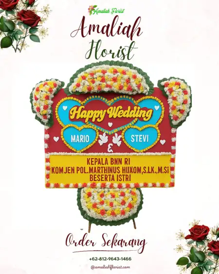 Papan Bunga Pernikahan Sraturejo